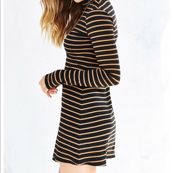 BDG Striped Turtleneck Dress - Picture 2 of 4